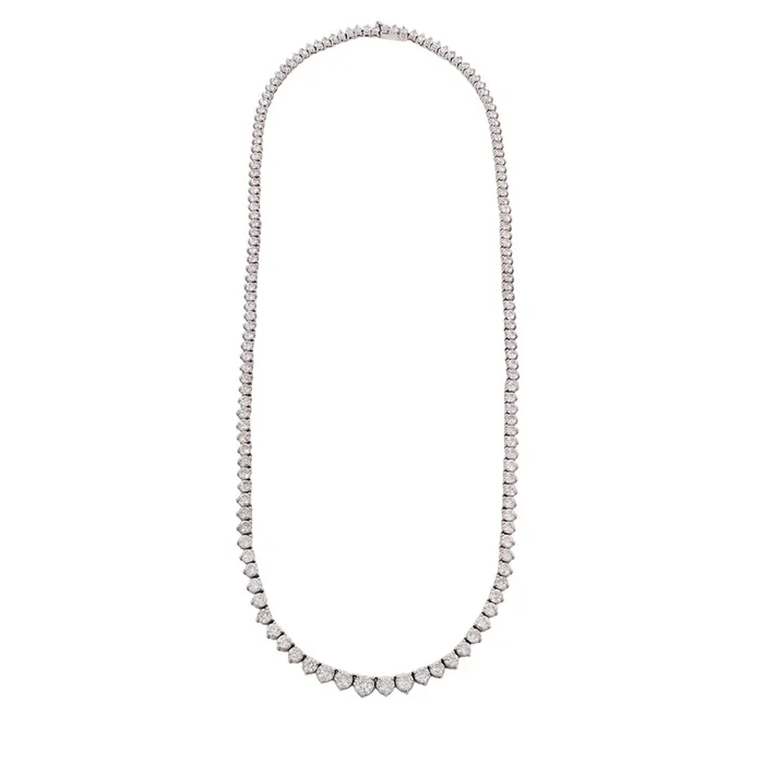 Vintage Diamond Tennis Necklace