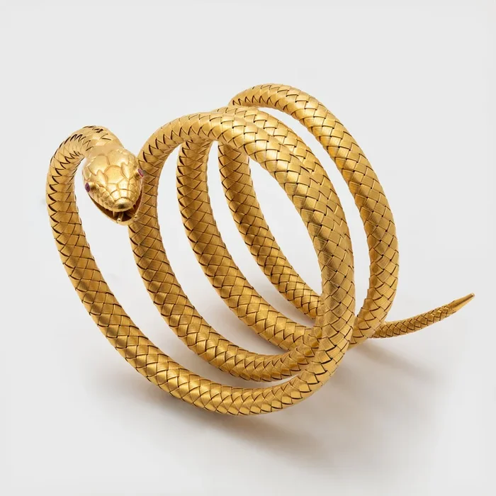 Vintage Triple Wrap Woven Snake Bracelet