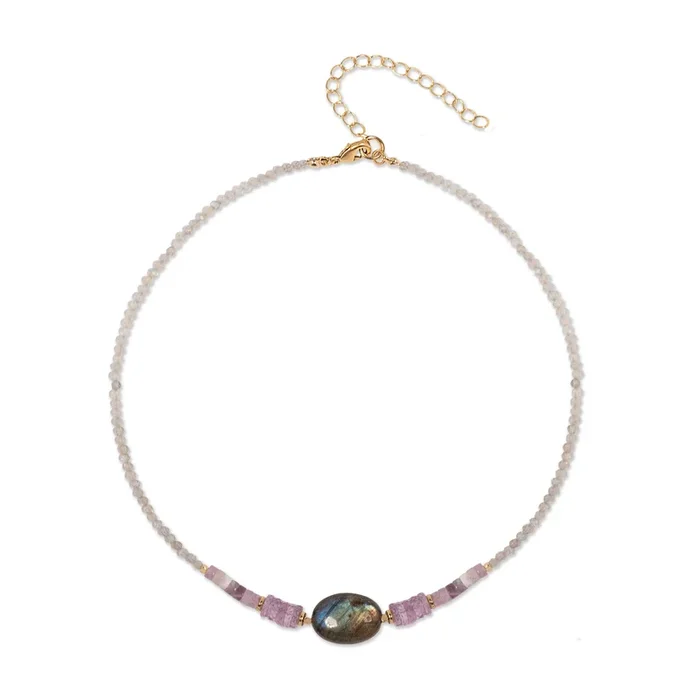 Violet Beaded Necklace