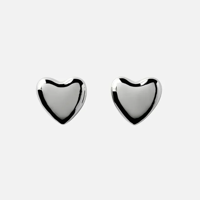Voluptuous Heart Earrings, Large