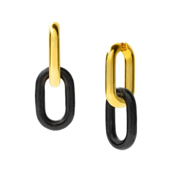 Wallace Double Link Paper Clip Earrings