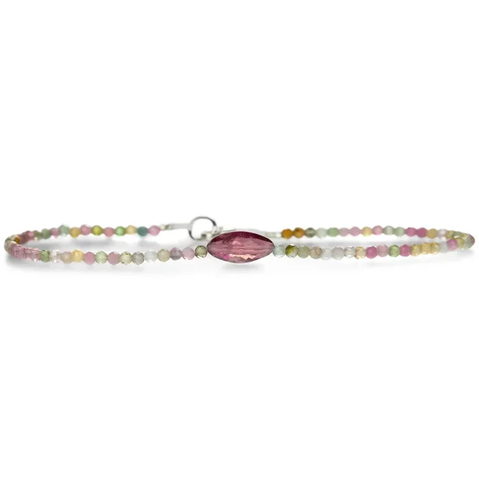 Watermelon and Pink Tourmaline Bracelet