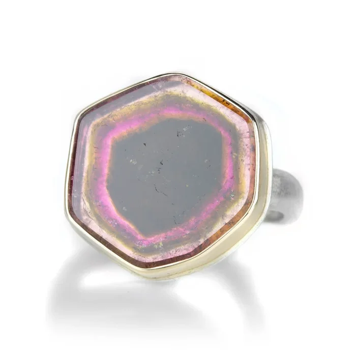 Watermelon Tourmaline Ring