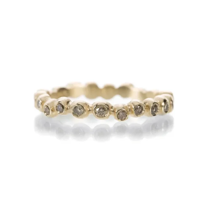 Waving Champagne Diamond Band