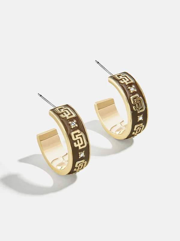 WEAR By Erin Andrews X BaubleBar San Diego Padres Enamel Hoop Earrings – San Diego Padres