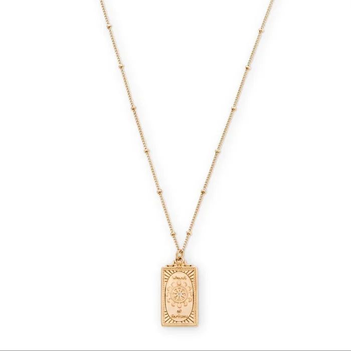 Wheel of Fortune Tarot Necklace