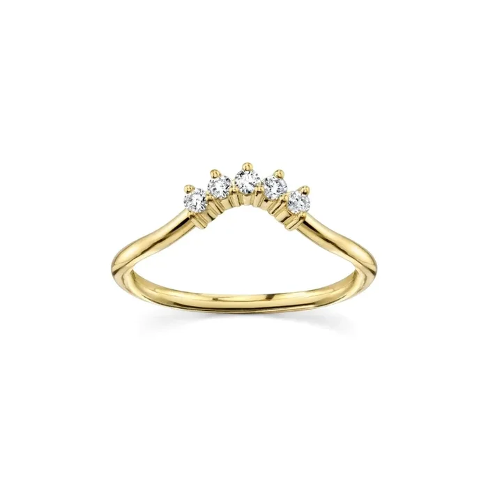 White Diamond Crown Ring