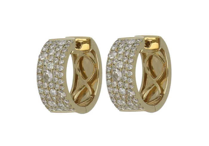 White Diamond Ladies Earrings (White Diamond 0.83 cts. White Diamond 0.32 cts.)