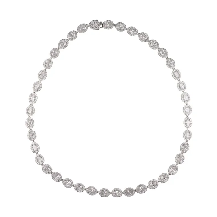 White Diamond Necklace (Lab Grown White Diamond 20.43 cts. Lab Grown White Diamond 6.42 cts.)