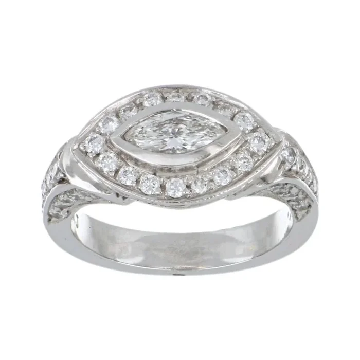White Diamond Ring (White Diamond 0.41 cts. White Diamond 0.98 cts.)
