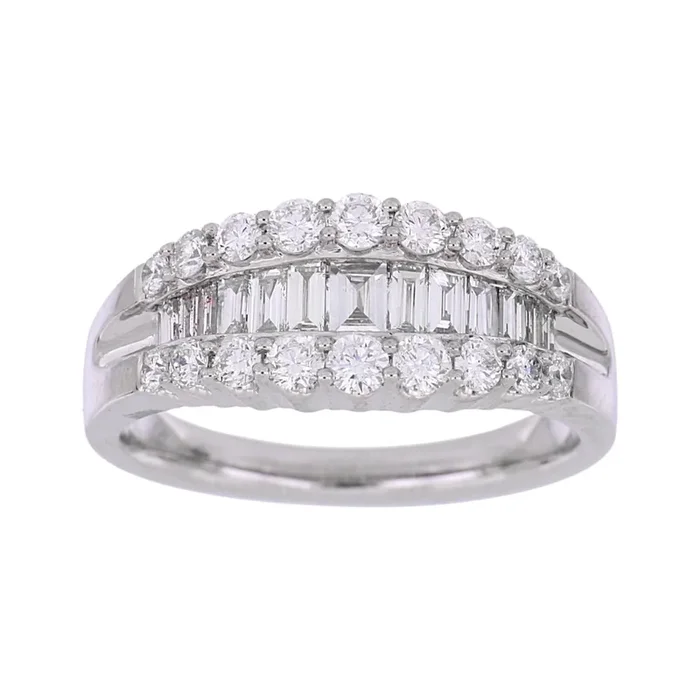 White Diamond Ring (White Diamond 0.6 cts. White Diamond 0.52 cts.)