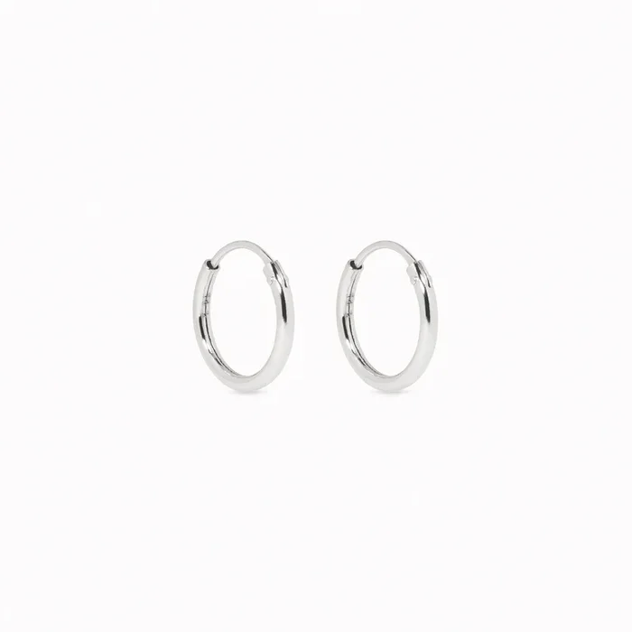 White Gold Hoops 10mm – Sonia