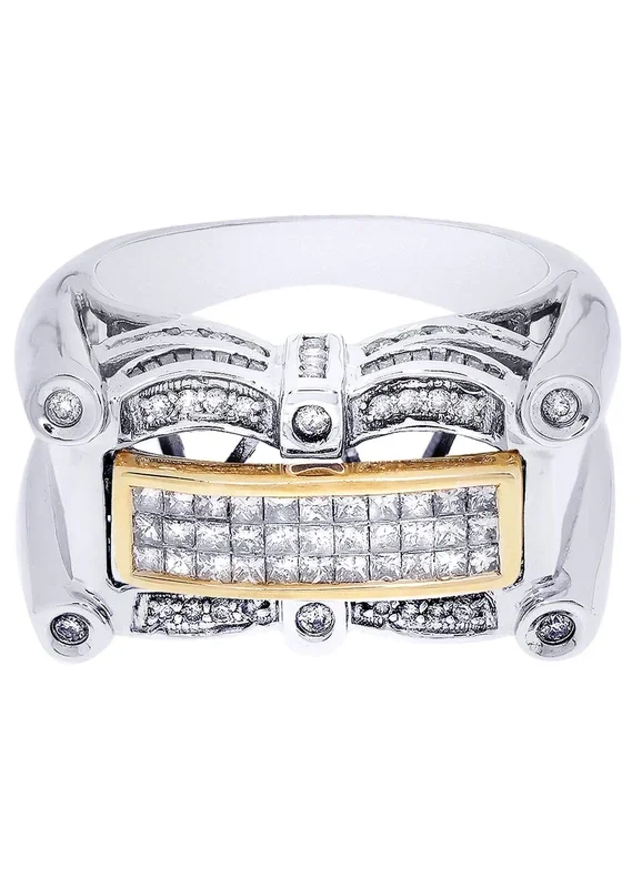 White Gold Mens Diamond Ring| 0.45 Carats| 15.35 Grams