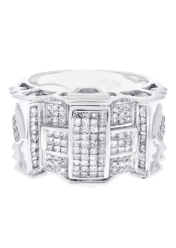 White Gold Mens Diamond Ring| 0.6 Carats| 13.33 Grams
