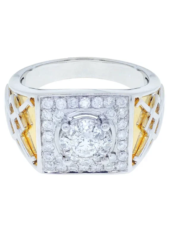 White Gold Mens Diamond Ring| 0.92 Carats| 10.56 Grams