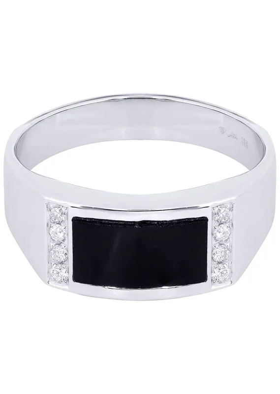 White Gold Pinky Diamond Ring| 0.12 Carats| 6.37 Grams
