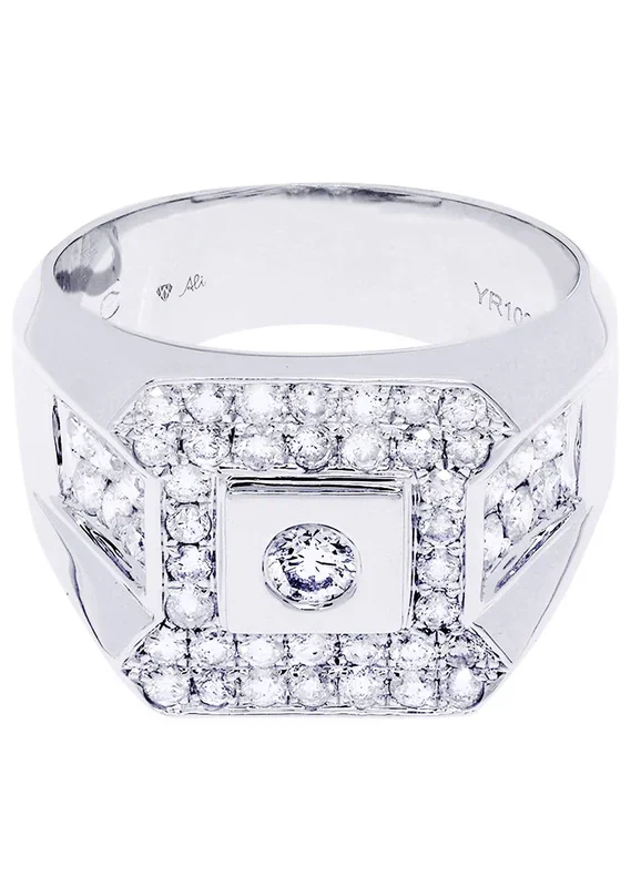 White Gold Pinky Diamond Ring| 1.39 Carats| 10.9 Grams