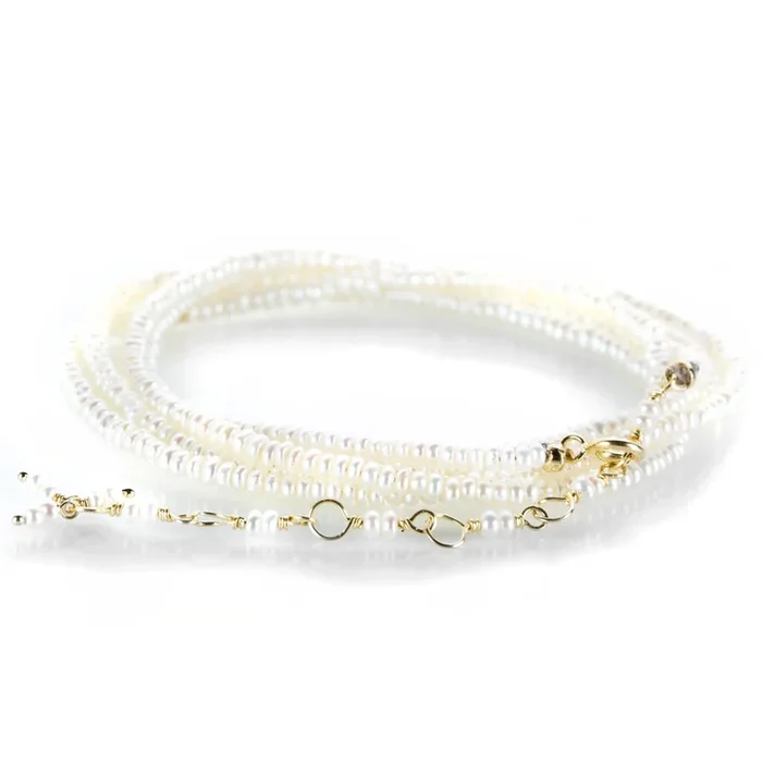 White Pearl Wrap Bracelet