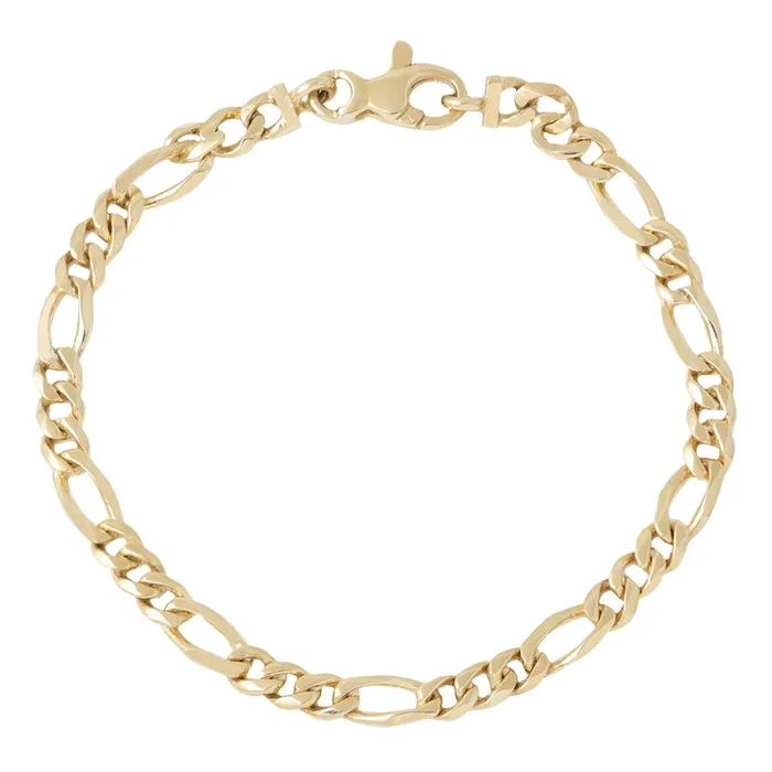 Wide Gold Figaro Bracelet