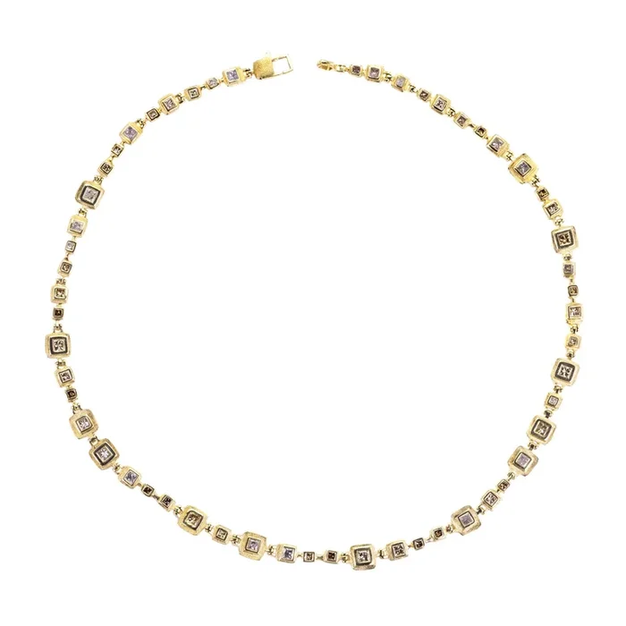 Windows Necklace with Princess Cut Diamonds