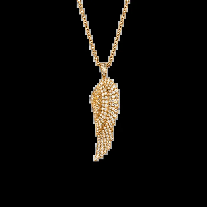 Wings Classic Large Diamond Pendant | In 18ct Yellow Gold