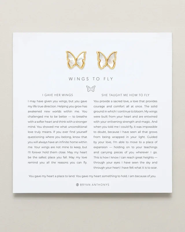 Wings to Fly Stud Earrings