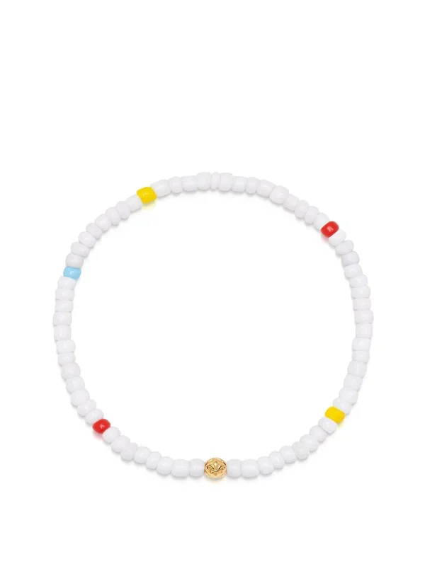 Women’s Wristband with White Mini Beads