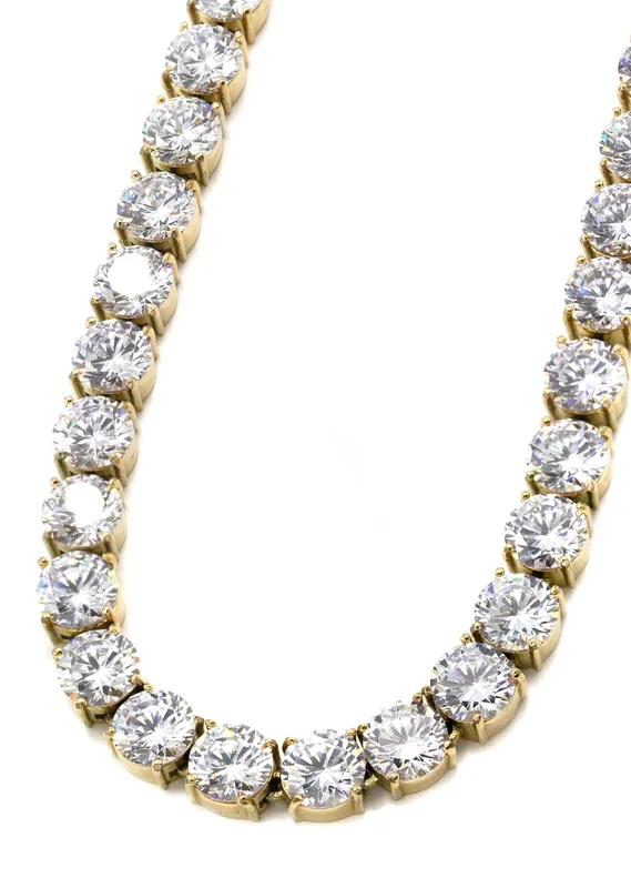 Women Jewelry – Diamond Necklace For Women | Lab Grown Tennis Chain Yellow Gold