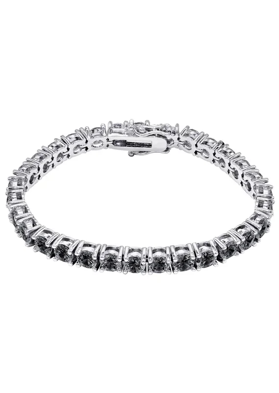Womens Black Diamond Tennis Bracelet