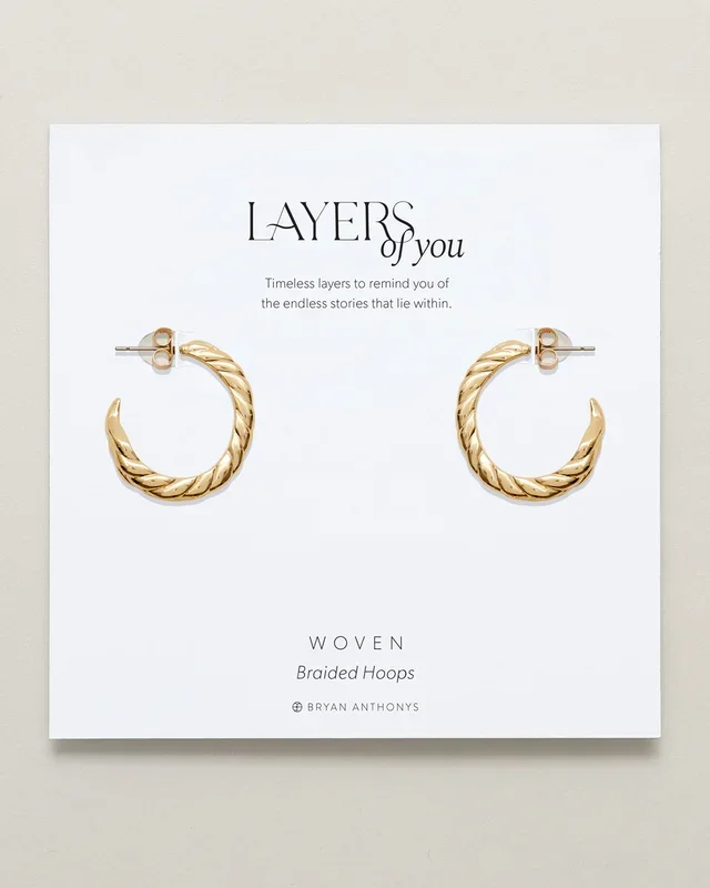 Woven Braided Hoop Earrings
