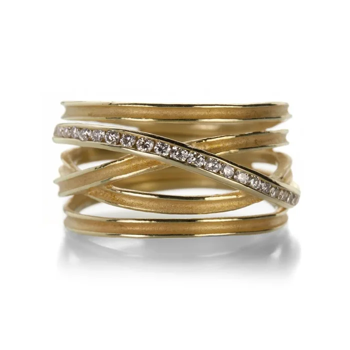 Wrap Band with Channel Set Diamonds