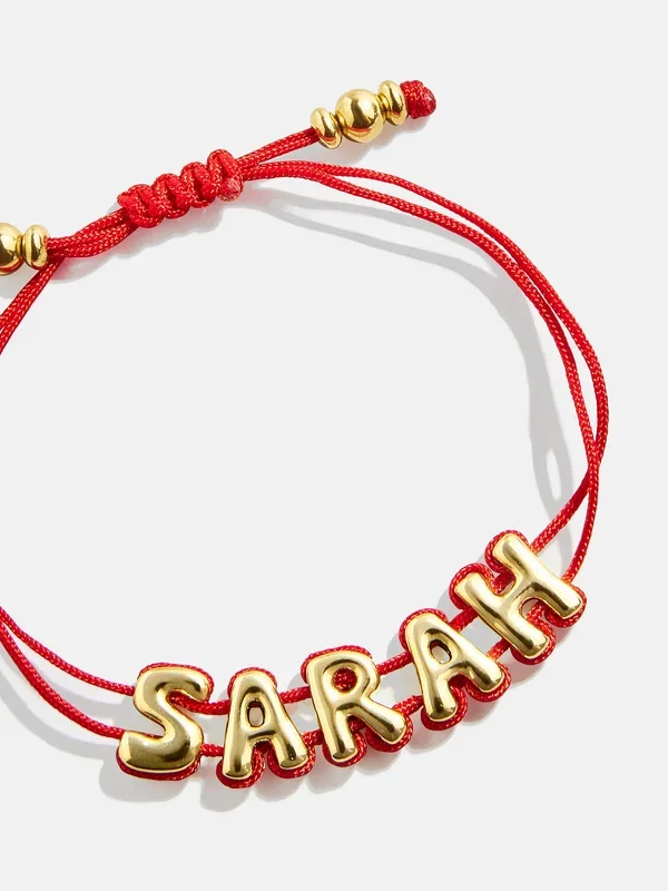 Wrapped Up Bubble Waterproof Custom Cord Bracelet – Red