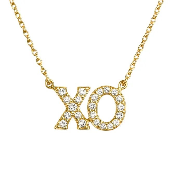XO | Pave Gold Plated Necklace