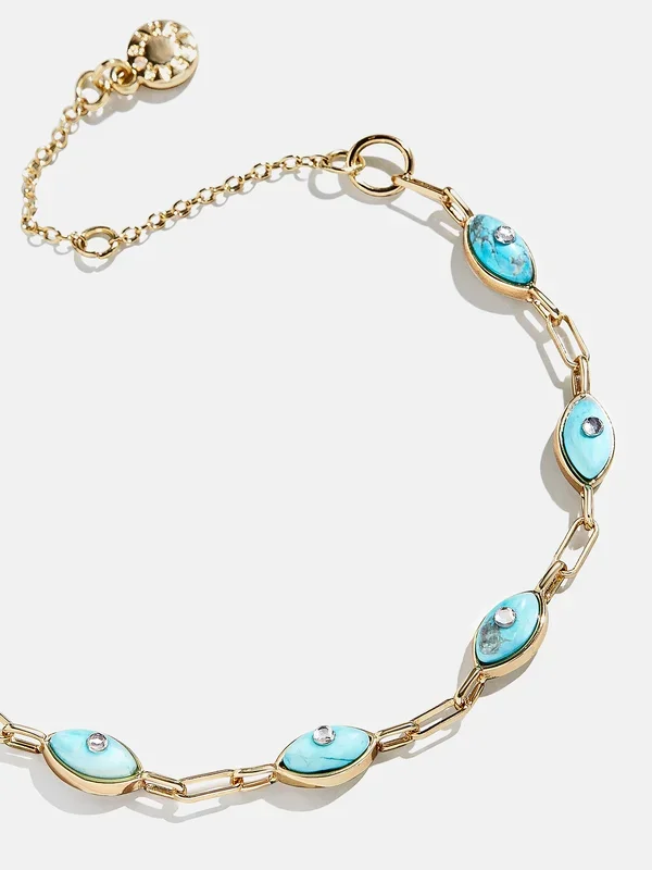 Yara Evil Eye Bracelet – Gold/Blue