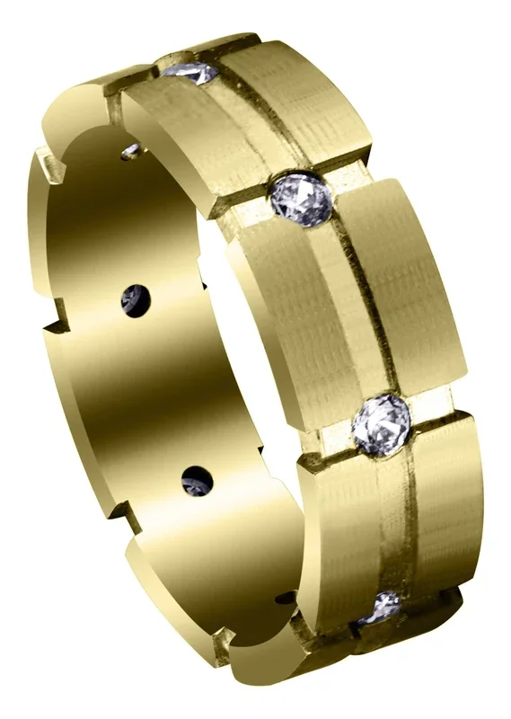 Yellow Gold Classic Diamond Mens Engagement Ring | 0.4 Carats (Charlie)