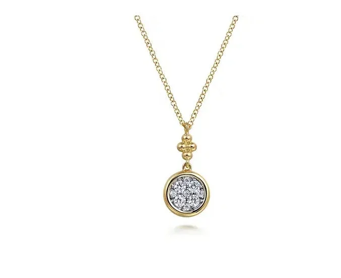 Yellow Gold Diamond Bujukan Drop Pendant