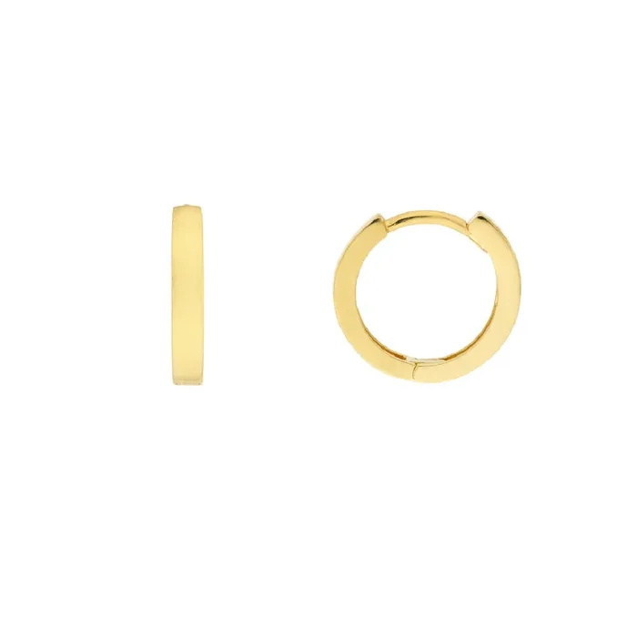 Yellow Gold Huggie Hoop Earrings