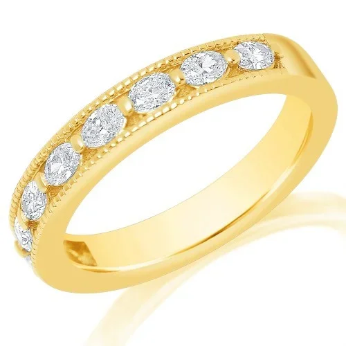 Yellow Gold Marquise Diamond Wedding Band