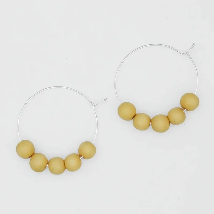 Yellow Hoop Dangle Earring