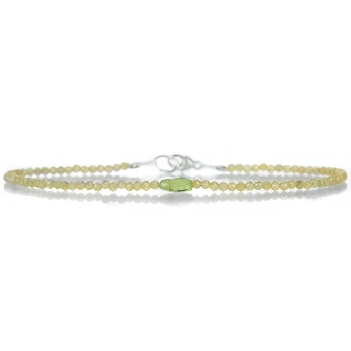 Yellow Sapphire and Peridot Bracelet