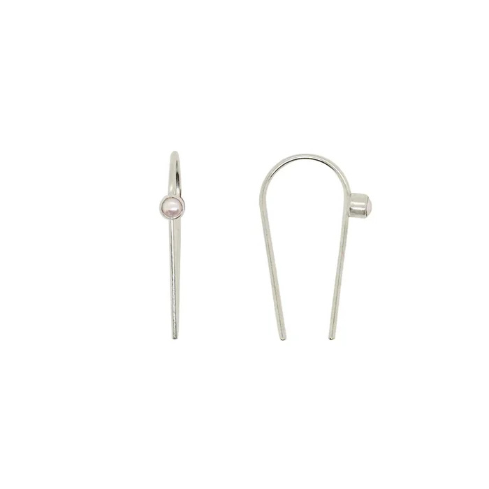 You’re Hooked Earrings in Pearl & Silver