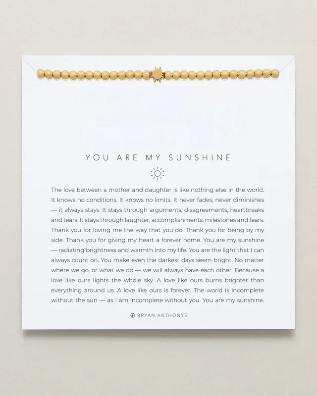 You Are My Sunshine Beaded Icon Bracelet