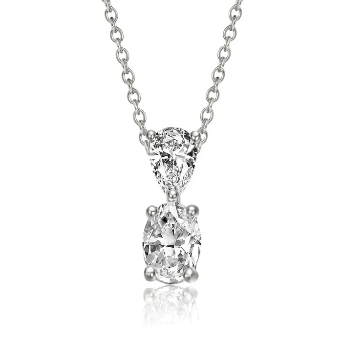 Yvonne Emerald Chevron Pendentif Necklace