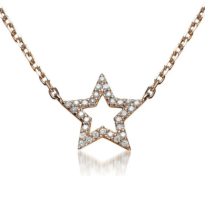 Yvonne Star Pavé Pendentif Necklace