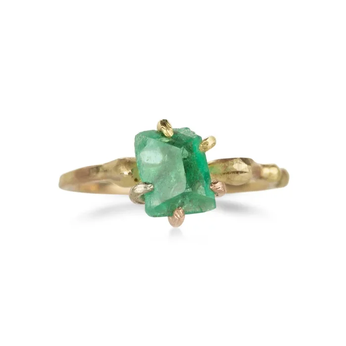 Zambian Emerald Small Stone Ring