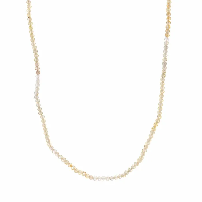 Zircon Beaded Necklace – 16″