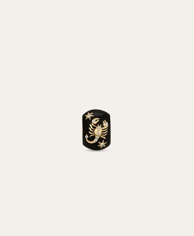 Zodiac Ceramic + Diamond Scorpio Big Bead