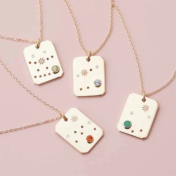 Zodiac Constellation Charm Necklace