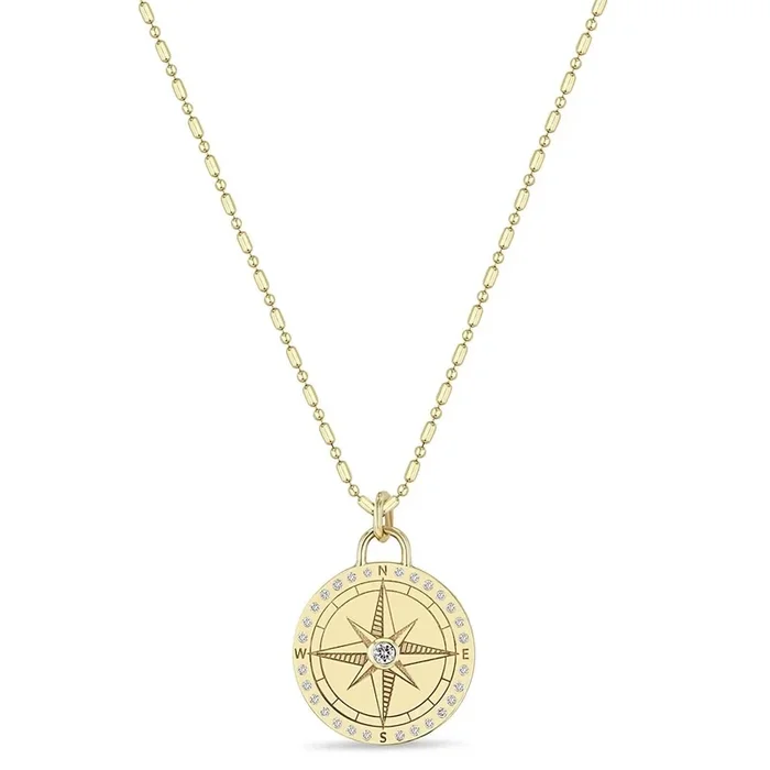 ZOE CHICCO Small Compass Pendant