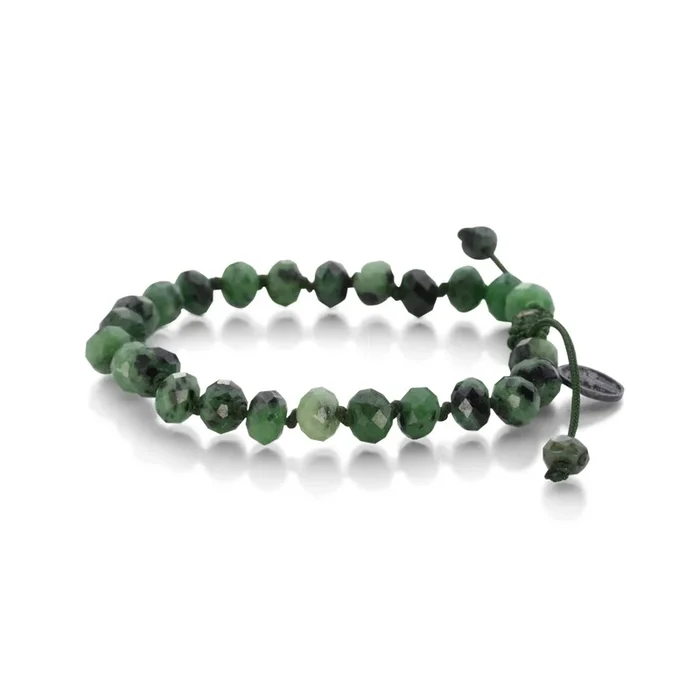 Zoisite Faceted Bead Bracelet